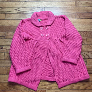 Petit Lem Pink Cable Knit  Granny Cardigan, size 6
